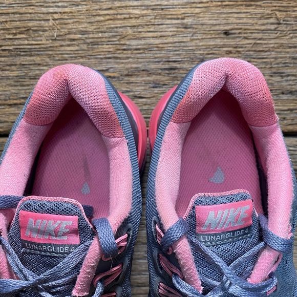 Nike LunarGlide 4 Youth 4/ Women's 6 Athletic Running Shoes Pink/Gray - Picture 13 of 14